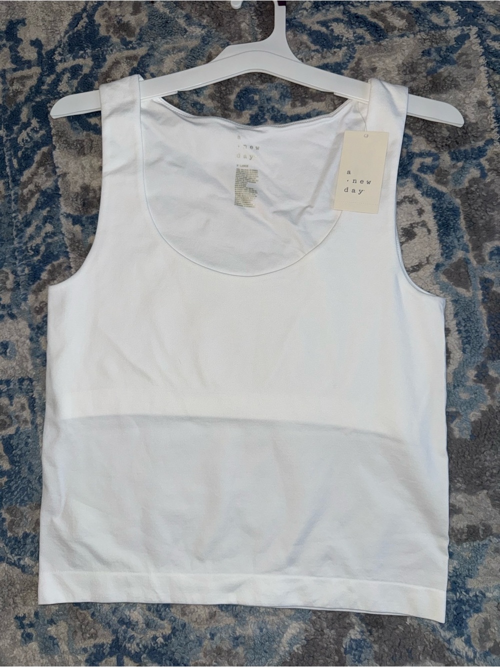 A New Day Women’s White Seamless Tank Top Size XL NWT